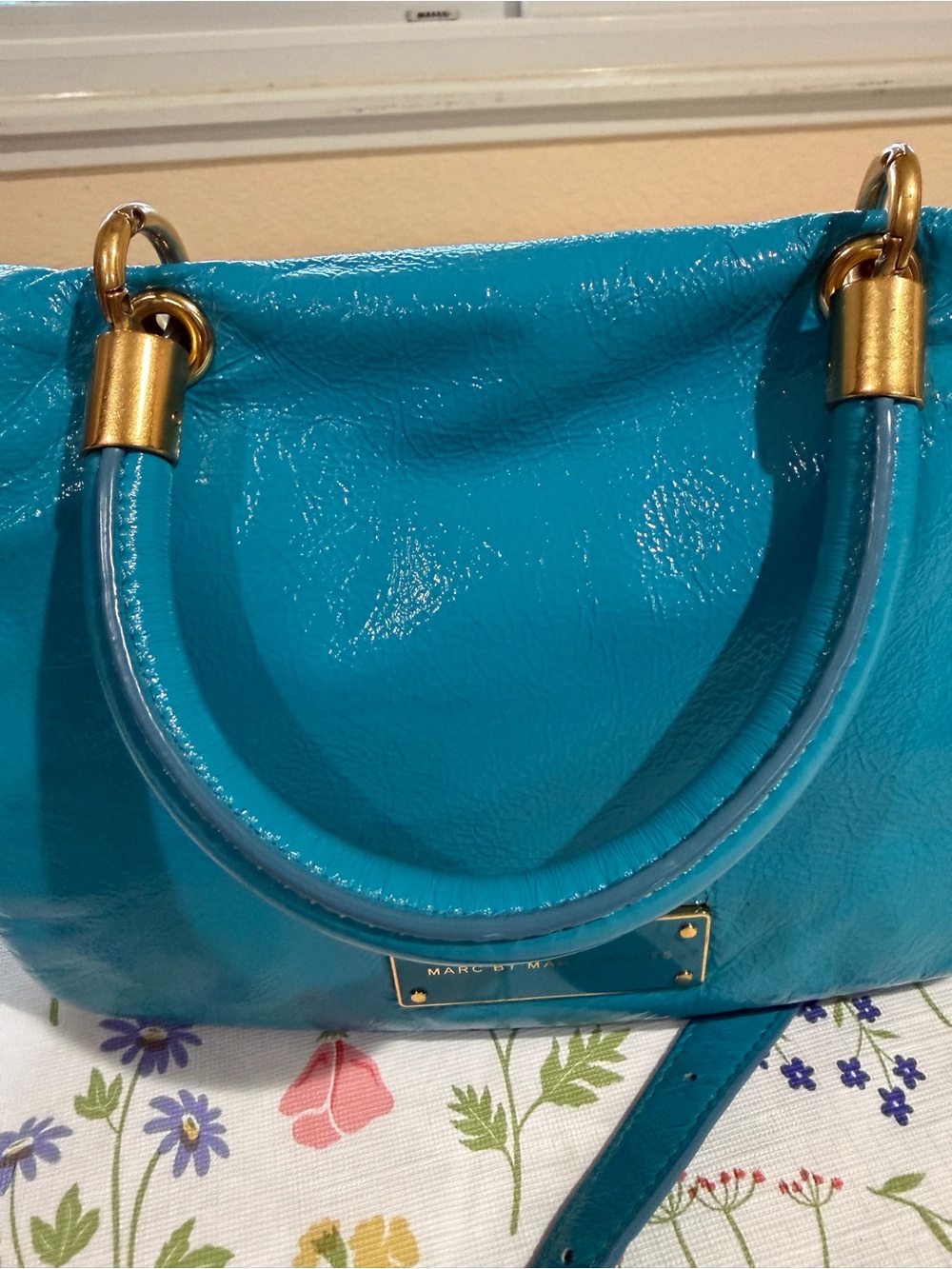Marc by Marc Jacobs bag Turquoise Patent Leather Top-Handle - Picture 7 of 7
